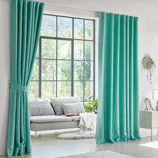 뷰하우스 디아몽 핀형 3중직 원톤 암막커튼