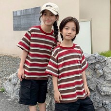 Family C 條紋親子短袖T恤
