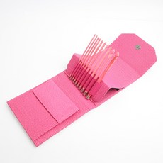 LYKKE BLUSH 鉤針套組 15cm 洋紅色籃織紋, 1套