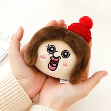 毛帽絨毛暖暖包娃娃, 10cm, 1個, 混色