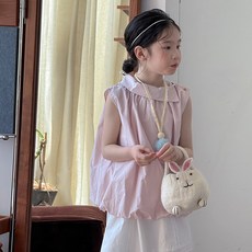 BabyMax 女童抓皺氣球袖無袖上衣