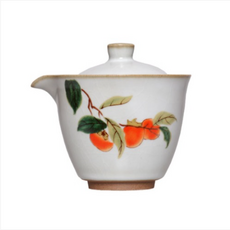 紅柿陶瓷茶壺, 混色, 180毫升