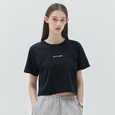 키르시 여성용 플레인 워딩 포인트 티셔츠