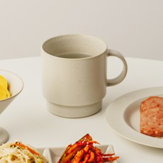 네오플램 국산 피카 도자기 머그잔, 스톤화이트, 1개
