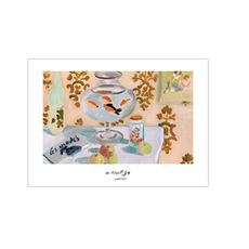 감성 아트웍 디자인캔버스 B 51 오렌지 피쉬, 화이트