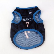 더플로우 국가대표 축구선수 우리 강쥐 반려동물 유니폼 조끼, 프랑스, 1개