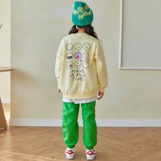 vavkids 童款有趣塗鴉微笑印花長袖上衣+長褲組