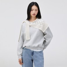 써스데이아일랜드 여성용 크로셰 레이스 면 숄 T262MSF133W