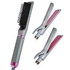 Foresta 髮根蓬鬆多功能美髮造型器 i4 順髮梳 + 彈簧豐盈梳 + 捲髮梳套組 LJ-02S, 灰色