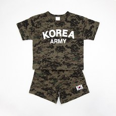아동용 통기성 군복 코리아 아미 반팔 상하복 세트