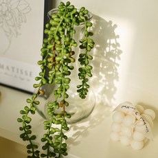 Flouse302 人造懸掛植物豆蘭藤 75cm, 混合顏色, 1個