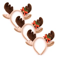 PARTYHAE 奢華魯道夫髮箍, 混搭顏色, 3個