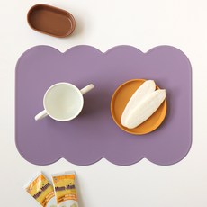 ade.l 矽膠超薄造型餐墊, 丁香紫, 388*267*1.8mm, 1個