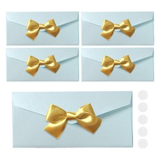 金緞帶閃亮珠光紅包袋, 天空藍, 5個