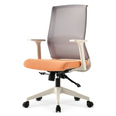 CHAIR FOCUS Koda K80 基本款書桌椅 白色椅身, 芥末黃 + 灰色
