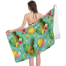 星星水果圖案夏季沙灘巾 80 x 160 cm, TYPE 12, 1個