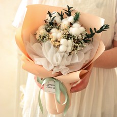 ScentBasket Cozy木棉花永生花氛圍花束, 米色