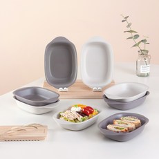 Ahtty home 義大利麵碗 2款 x 4入組, 奶油色, 灰色, 1套