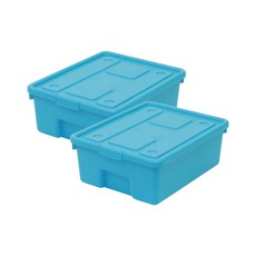 彩色生活箱 32L, 藍色+藍色
