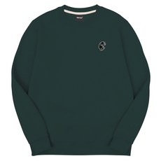 okstar 男女通用 翻肚貓咪刺繡厚磅大學T