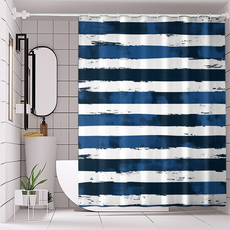 KODACHIEF 鄉村風浴簾, 藍色, 1個