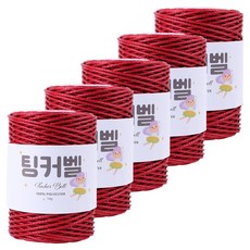 마마니트 팅커벨 뜨개실, 5개, 07 레드