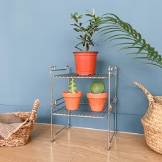 積木花盆整理架 S 2入, 不鏽鋼, 2層