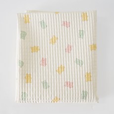 나비손길 사각 누비 대폭 원단, 젤리베어 내추럴, 1개