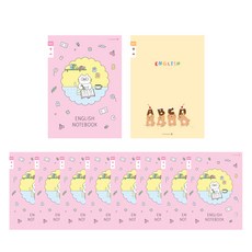 morning glory 小學窄格英文筆記本, 隨機出貨, 10本