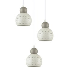 Honey Comb 蜂巢燈飾 情境光影餐廳吊燈 鐵藝吊燈 簡約現代風格 三燈設計, 白色