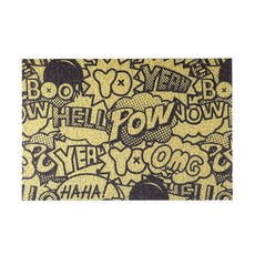 美式卡通對話框貼紙外框門墊, 04