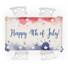 I Love Home 美式亞麻桌巾, TYPE F, 90 x 90 cm, 1個