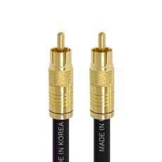 솔탑 국산 디지털 75옴 코엑셜 골드 RCA 압착 방수 TV 동축 케이블 블랙, SOLTOP-673, 1개