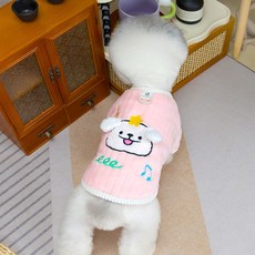 DING DONG PET 狗狗胸背帶 星之國狗狗 Tok Tok T恤, 粉紅色, 1個