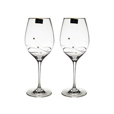 DARTINGTON CRYSTAL Glitz 黃金施華洛世奇高腳杯, 2個, 210ml