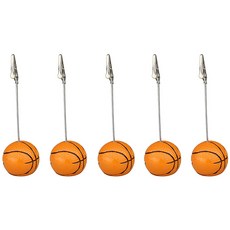 레오빈스 메모 홀더 명함 꽂이 영수증 가격표 종이 스텐드 농구공 5p, 혼합색상