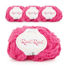 Filip 素色編織線 80g 4入, 8 杜鵑粉