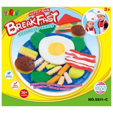 YIQIS 하늘썬별 맛있는 아침 만들기 도우 점토놀이 5811c, 1kg, 랜덤발송, 1개
