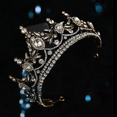 LUNAGLAM 奢華花形自助婚禮皇冠 WT314, 1個, 金色白色