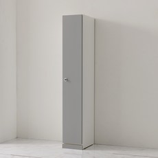 가구의가치 락카장 캐비넷 사물함 옷장 고객직접설치, LPM연그레이, 1단