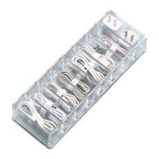 더나은날 찾기 쉬운 케이블 다용도 칸칸이 정리함 YT_RI253, 투명, 1개