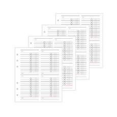 JAM STUDIO 每週 6 孔迷你家庭賬簿補充表 4p, 32張