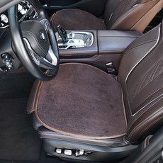 GMZ MOTORS 汽車座椅套 超細纖維 車用坐墊 刷毛 2件組, 棕色, 1套