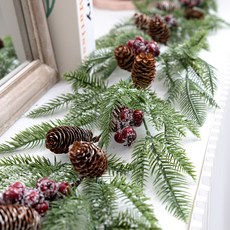 flowertree 室內牆壁裝飾品 長松果松樹掛飾 170cm, 混色