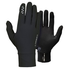 Lameda 防風刷毛運動手套 雙手穿戴 6066, 黑色, 1套