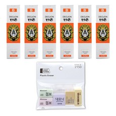 munhwa B鉛筆 72入+橡皮擦組, 混色, 1套