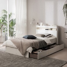 리바트 필로시 침대 멀티 수납형 바닥판 공용서랍 3p 방문설치, 화이트(침대), 화이트(바닥판, 공용서랍)