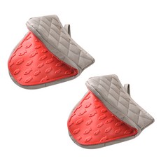 烘焙隔熱手套, 紅色的, 2個