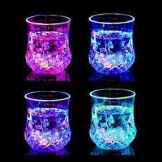 TODAY LIVING LED 威士忌杯 發光酒杯 200ml 4件組 R35044C, 1套