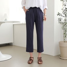BBAEBBAE 女款全鬆緊帶九分打褶哈倫褲